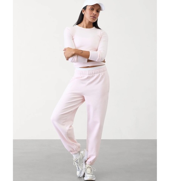Athleta Pants - Athleta Women's Forever Fleece Light Pink Sweatpants Joggers Size Medium